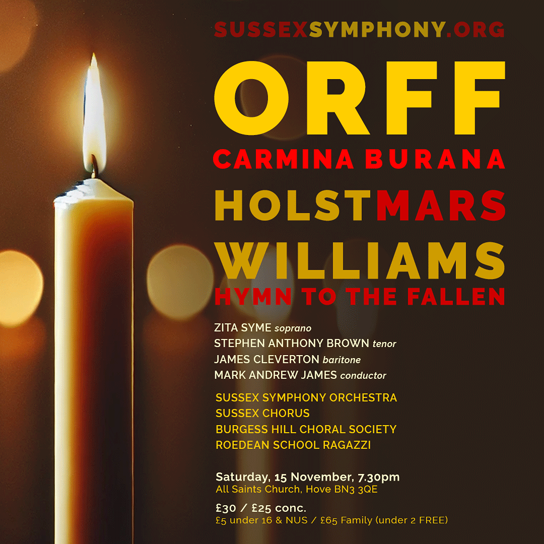 Zita Syme Soprano with Sussex Syphony Orchestra, in Carl Orff's Camina Burana