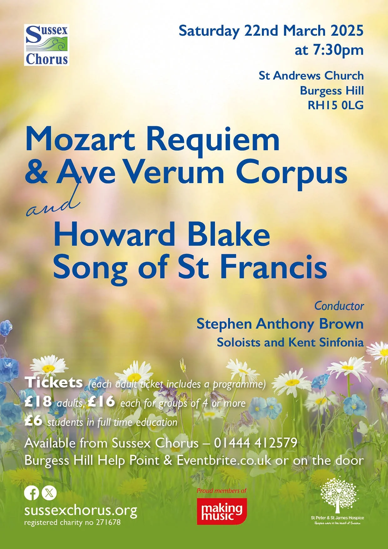 Zita Syme Soprano soloist with Sussex Chorus, in Mozart's Requiem