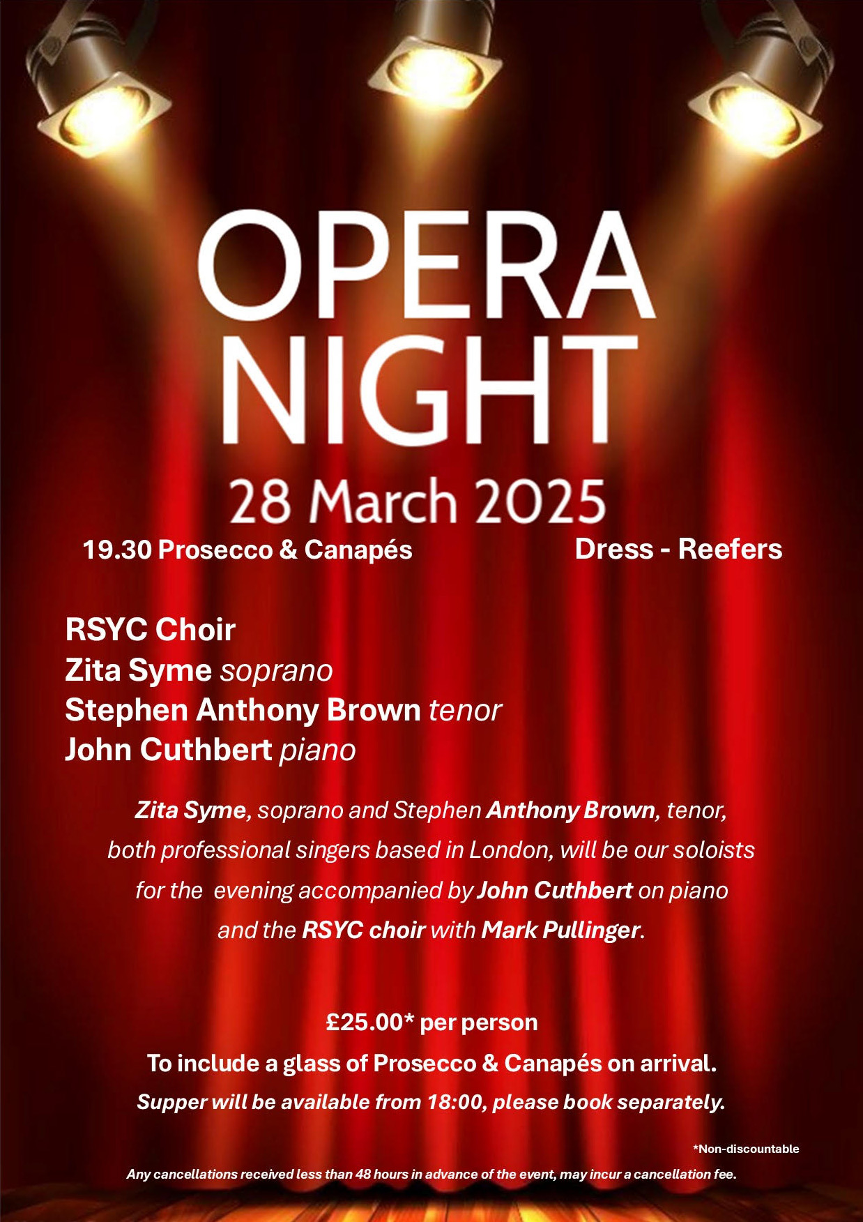 Zita Syme Soprano - Opera Night at the Royal Solent Yacht Club